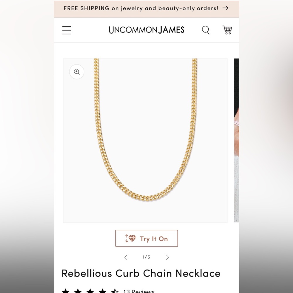 Uncommon James Rebellious Curb chain necklace